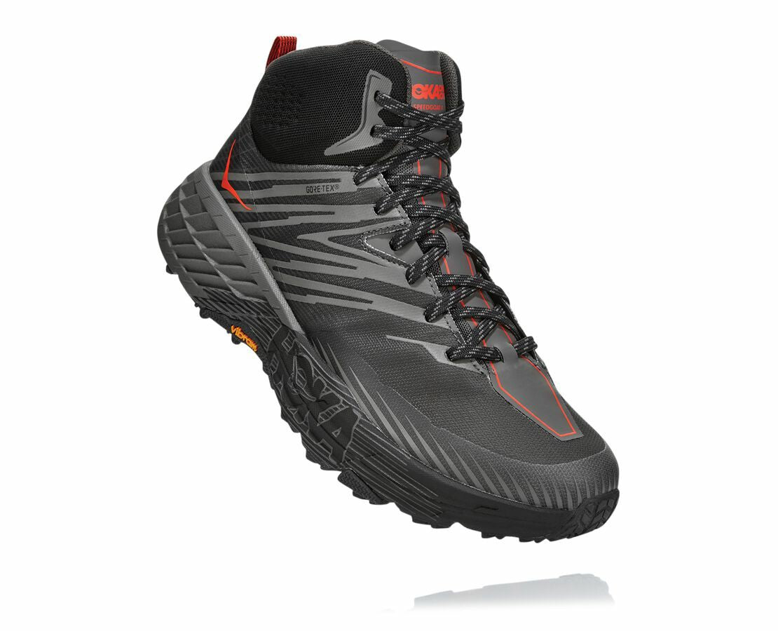 HOKA Anthracite / Dark Gull Grey - Men's Speedgoat Mid GORE-TEX 2
