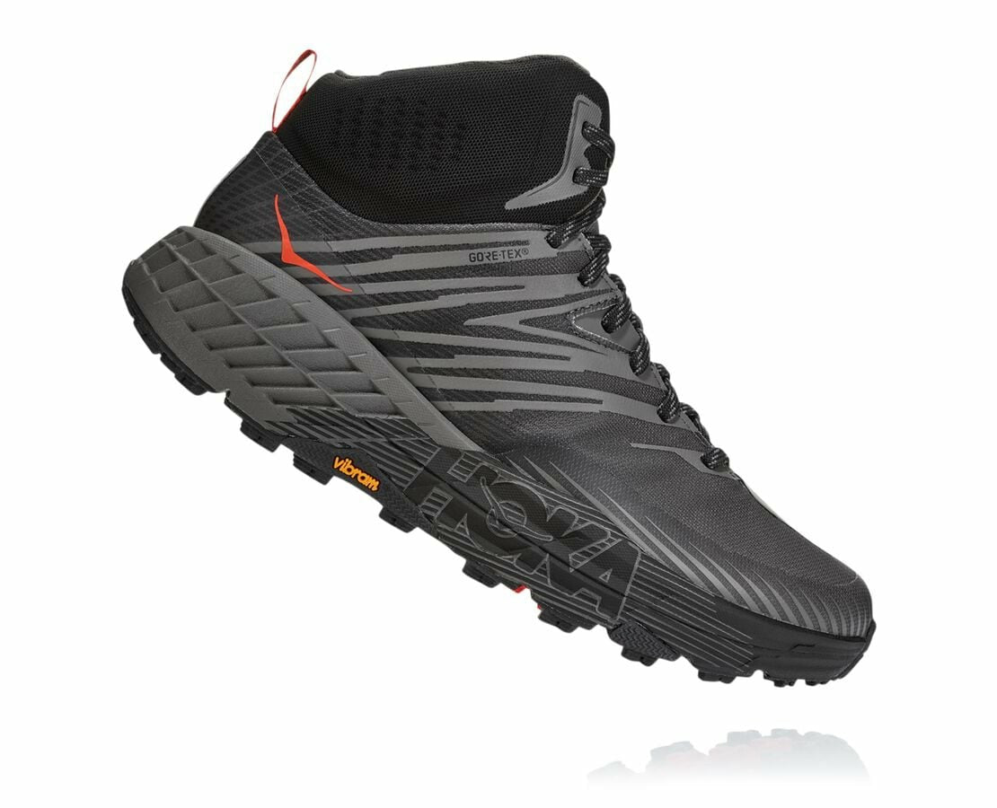HOKA Anthracite / Dark Gull Grey - Men's Speedgoat Mid GORE-TEX 2
