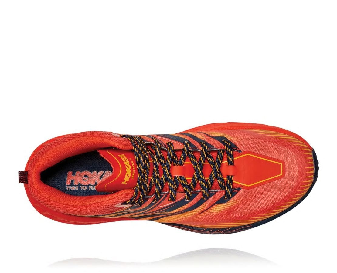HOKA Mandarin Red / Gold Fusion - Men's Speedgoat Mid GORE-TEX 2