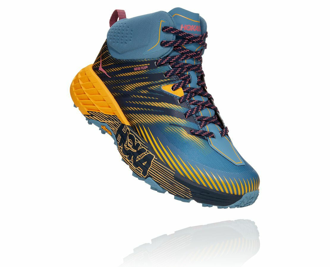 HOKA Provincial Blue / Saffron - Women's Speedgoat Mid GORE-TEX 2