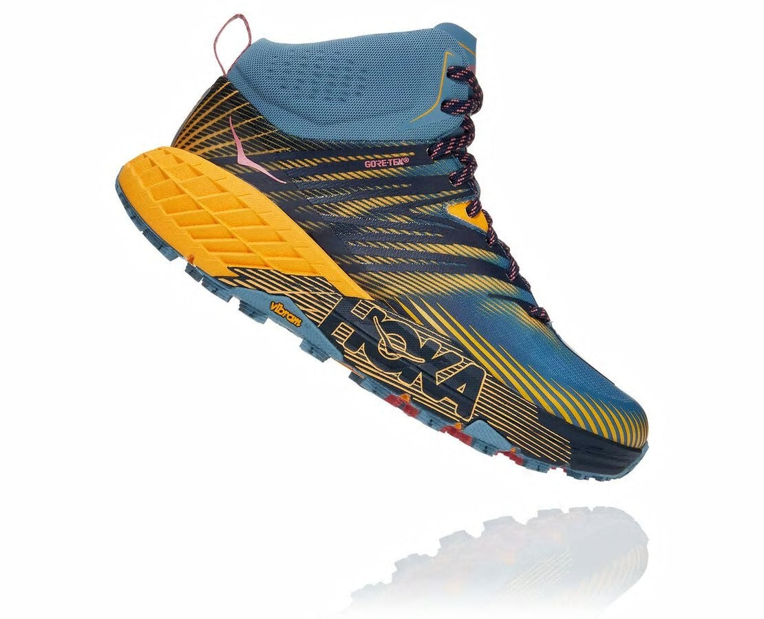 HOKA Provincial Blue / Saffron - Women's Speedgoat Mid GORE-TEX 2