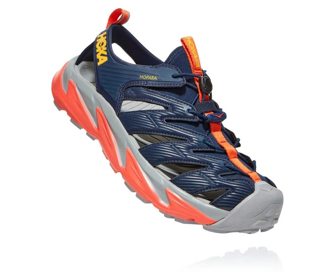 HOKA Black Iris / Mandarin Red - Men's Hopara