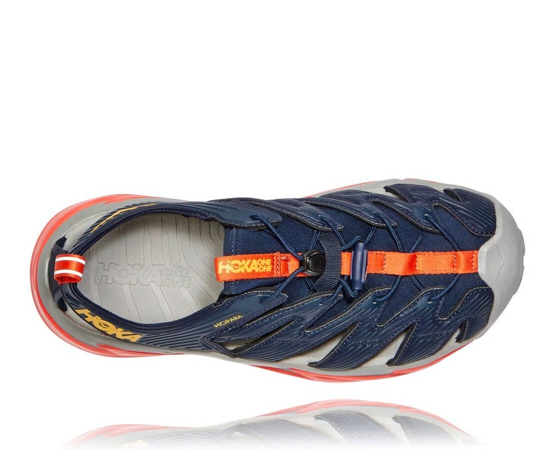 HOKA Black Iris / Mandarin Red - Men's Hopara