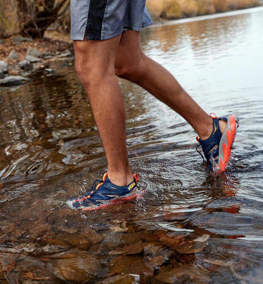 HOKA Black Iris / Mandarin Red - Men's Hopara