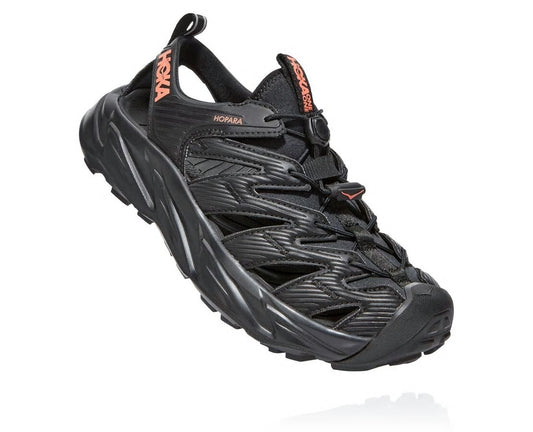 HOKA Black / Fusion Coral - Women's Hopara