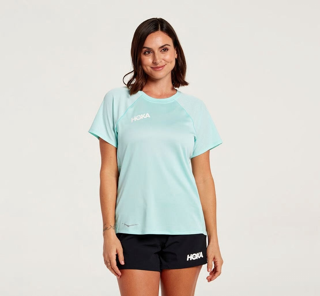 HOKA Blue Tint - Women's Performance Short Sleeve