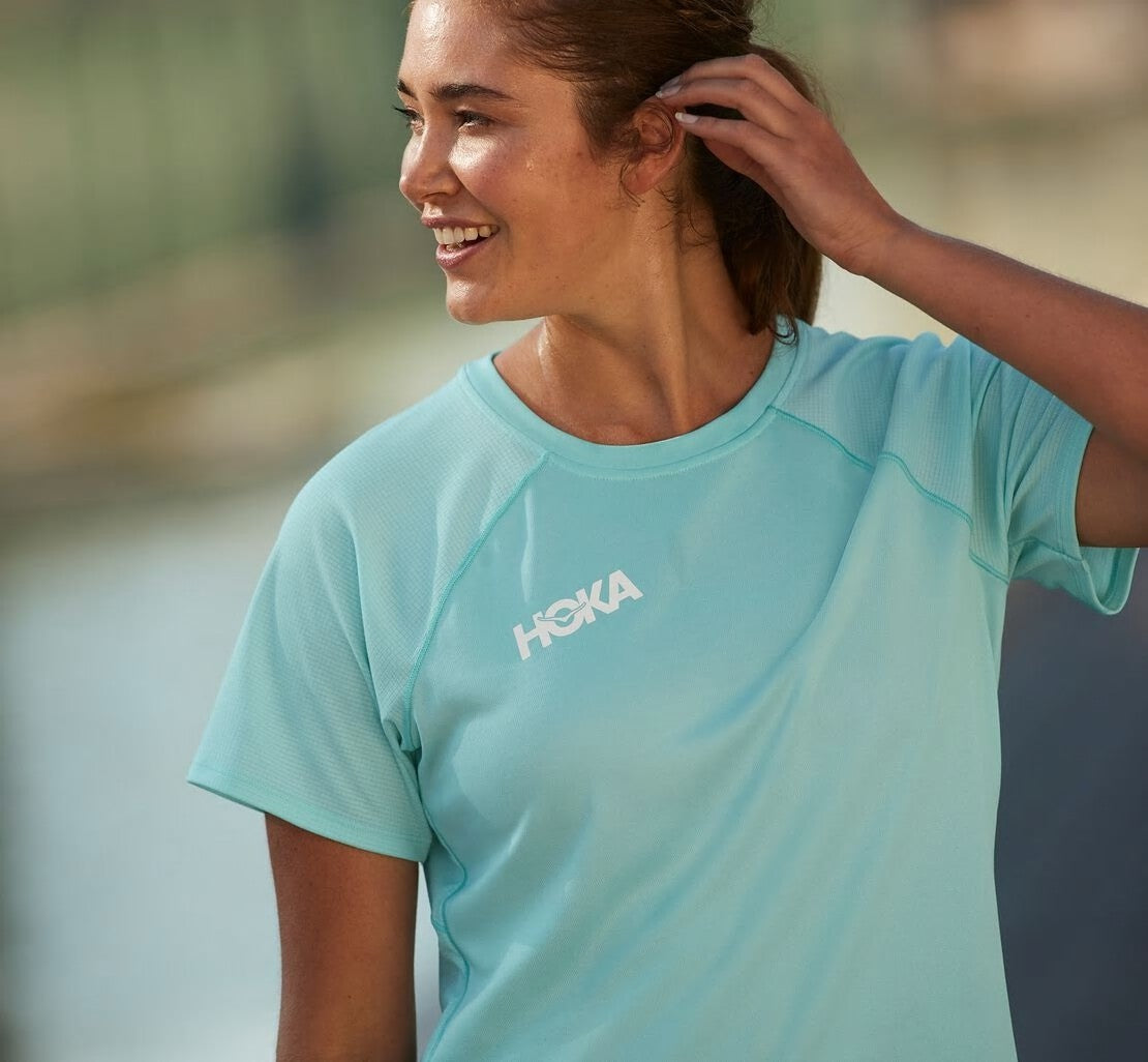 HOKA Blue Tint - Women's Performance Short Sleeve
