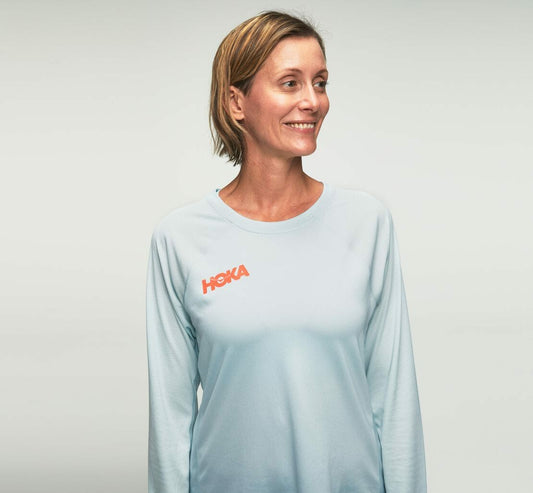 HOKA Wan Blue - Women's Performance Long Sleeve