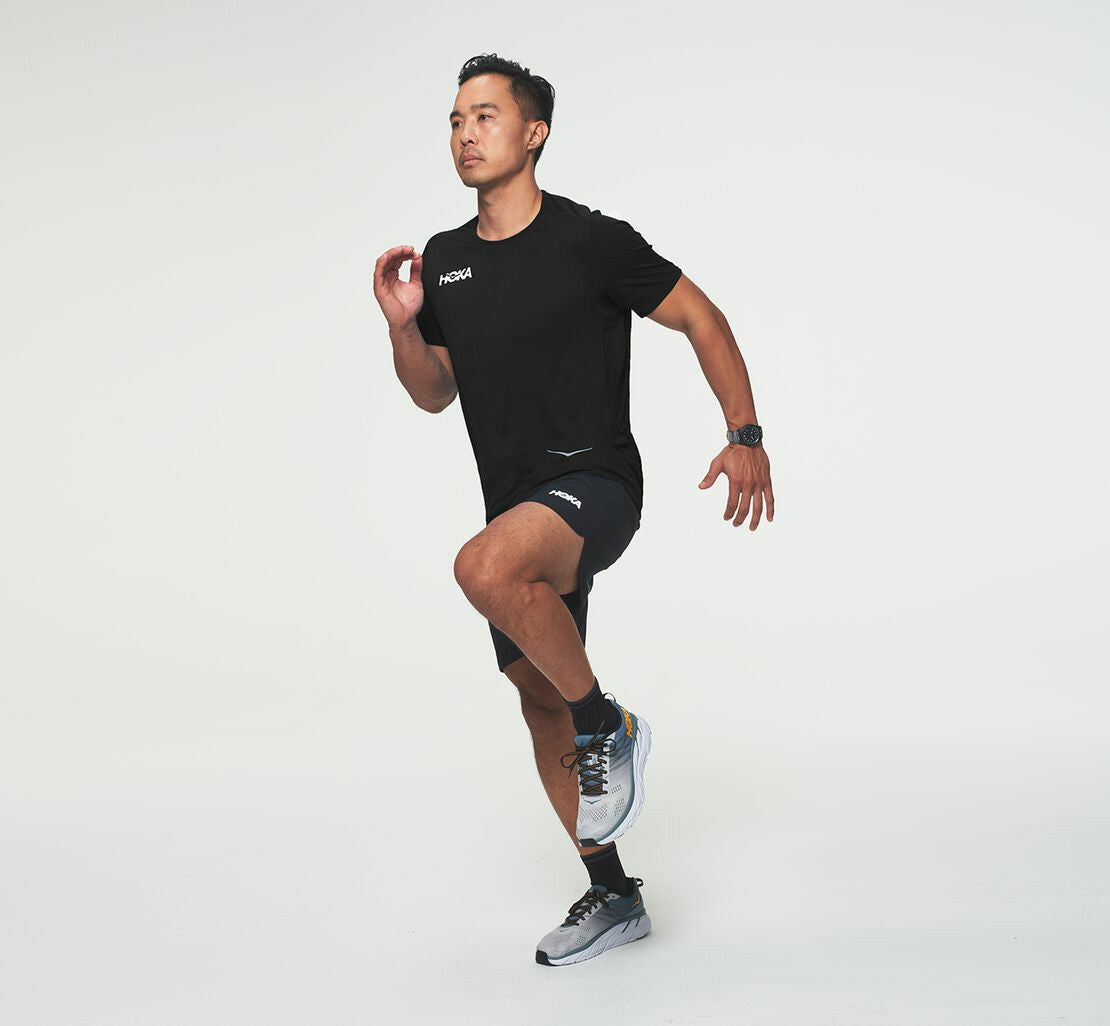 HOKA Black - Men's Performance Short Sleeve