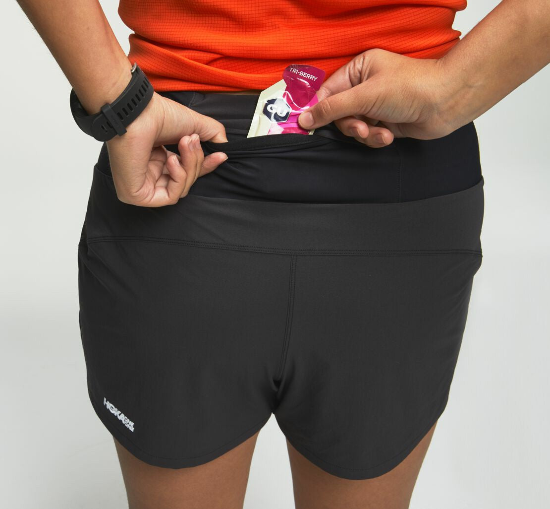 HOKA Black - Women's Performance Woven 4" Short