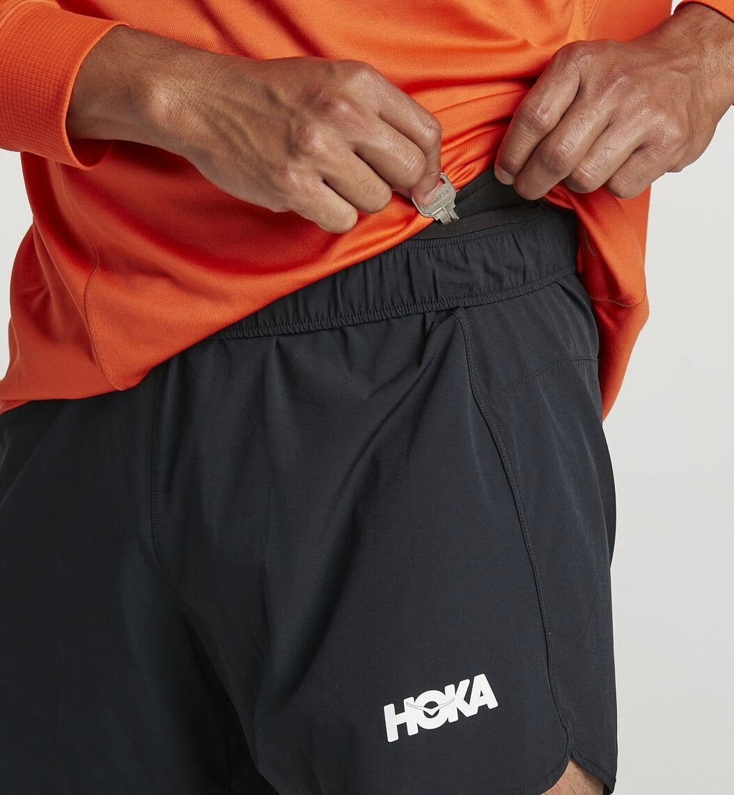 HOKA Black - Men's Performance Woven 5" Short