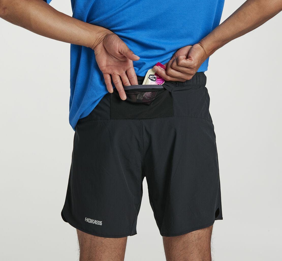 HOKA Black - Men's Performance Woven 7" Short