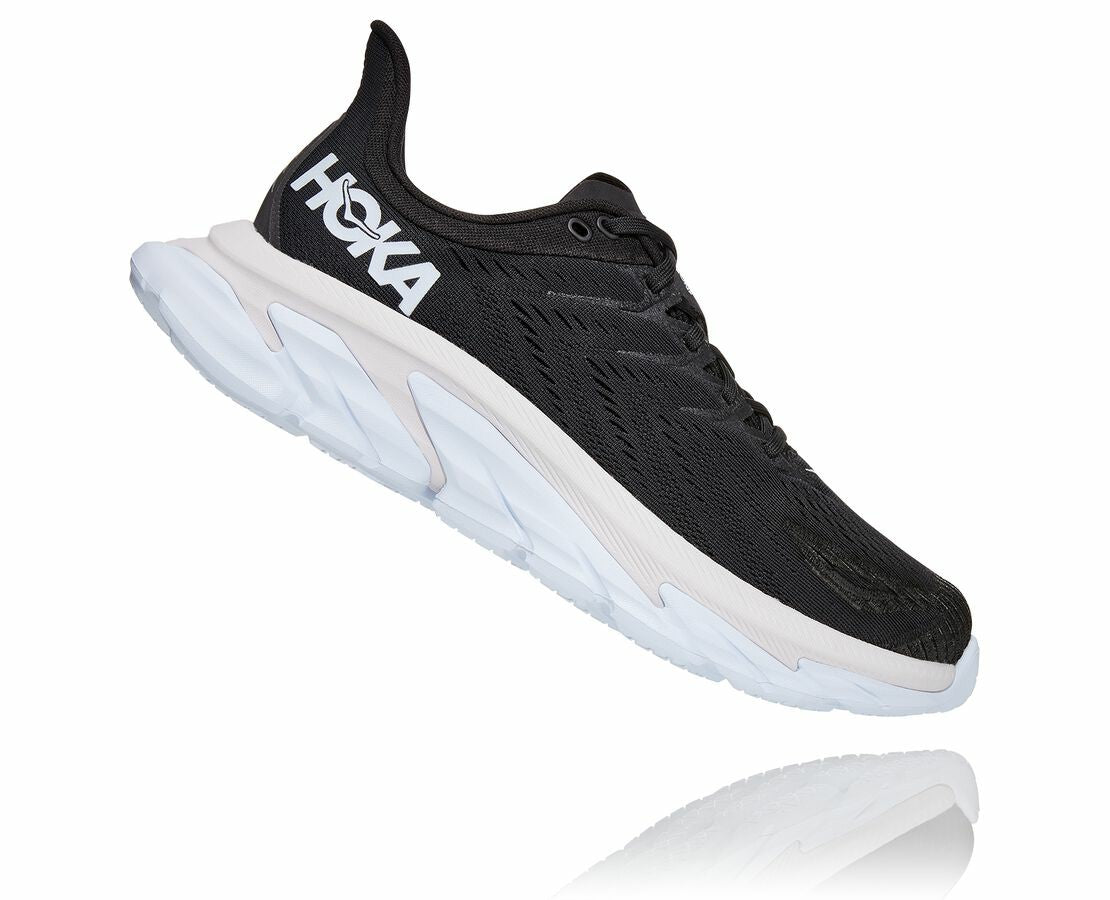 HOKA Black / White - Men's Clifton Edge