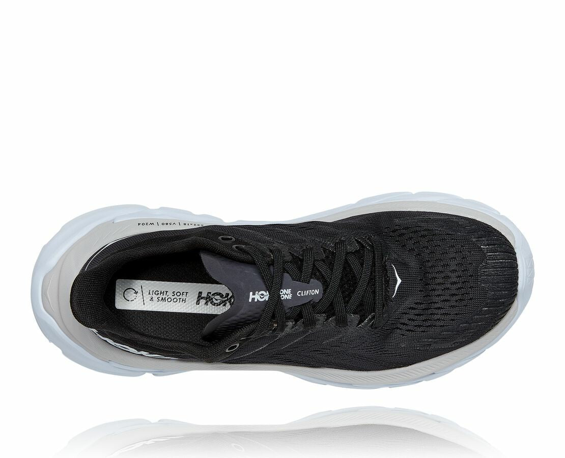 HOKA Black / White - Men's Clifton Edge