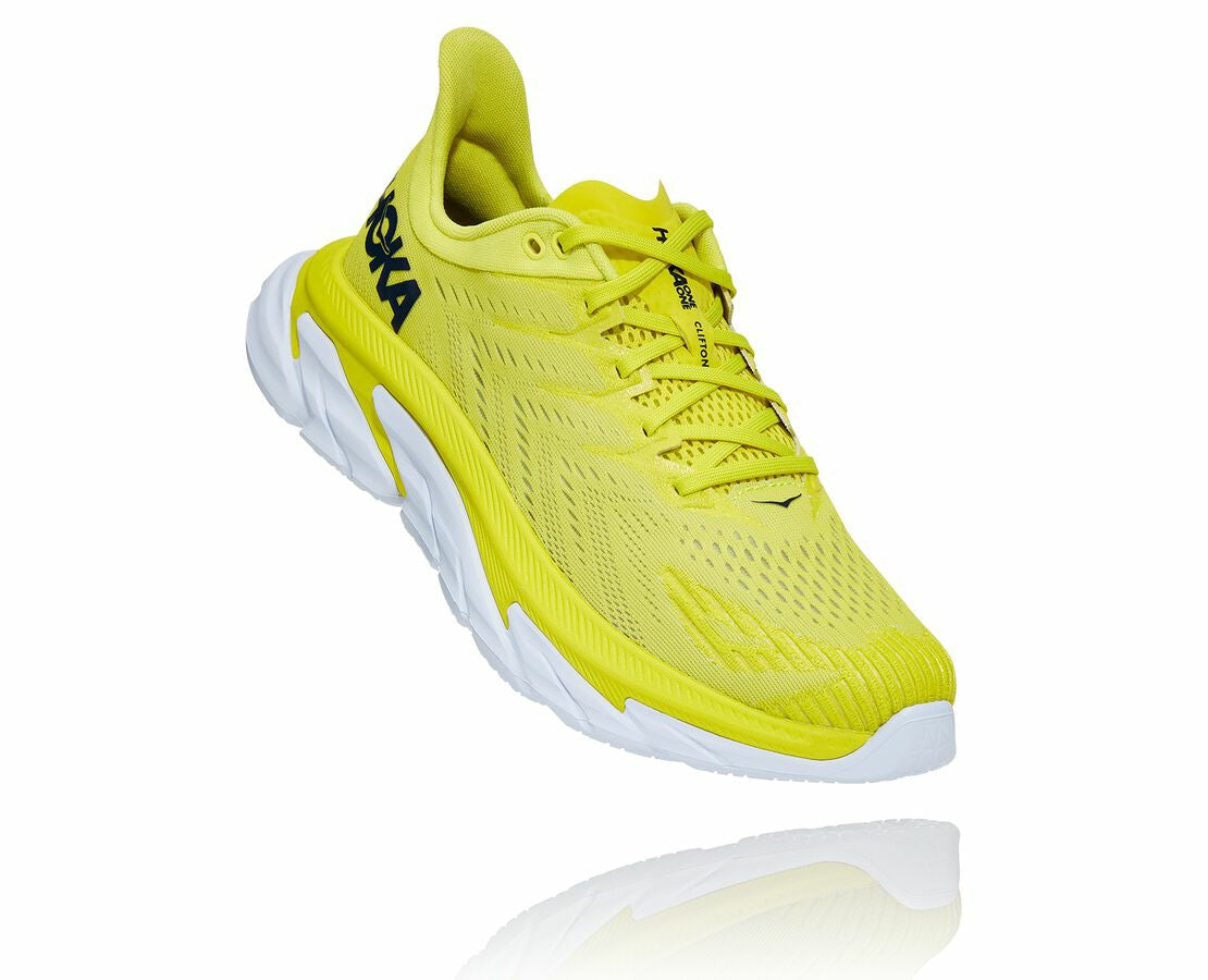 HOKA Citrus / White - Men's Clifton Edge