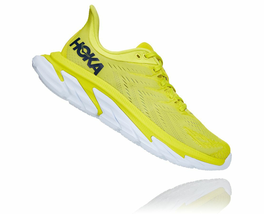 HOKA Citrus / White - Men's Clifton Edge