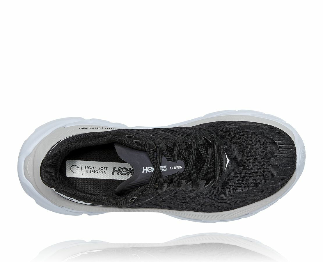 HOKA Black / White - Women's Clifton Edge