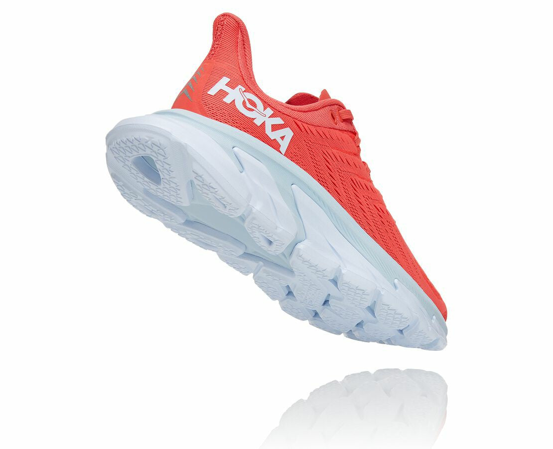 HOKA Hot Coral / White - Women's Clifton Edge