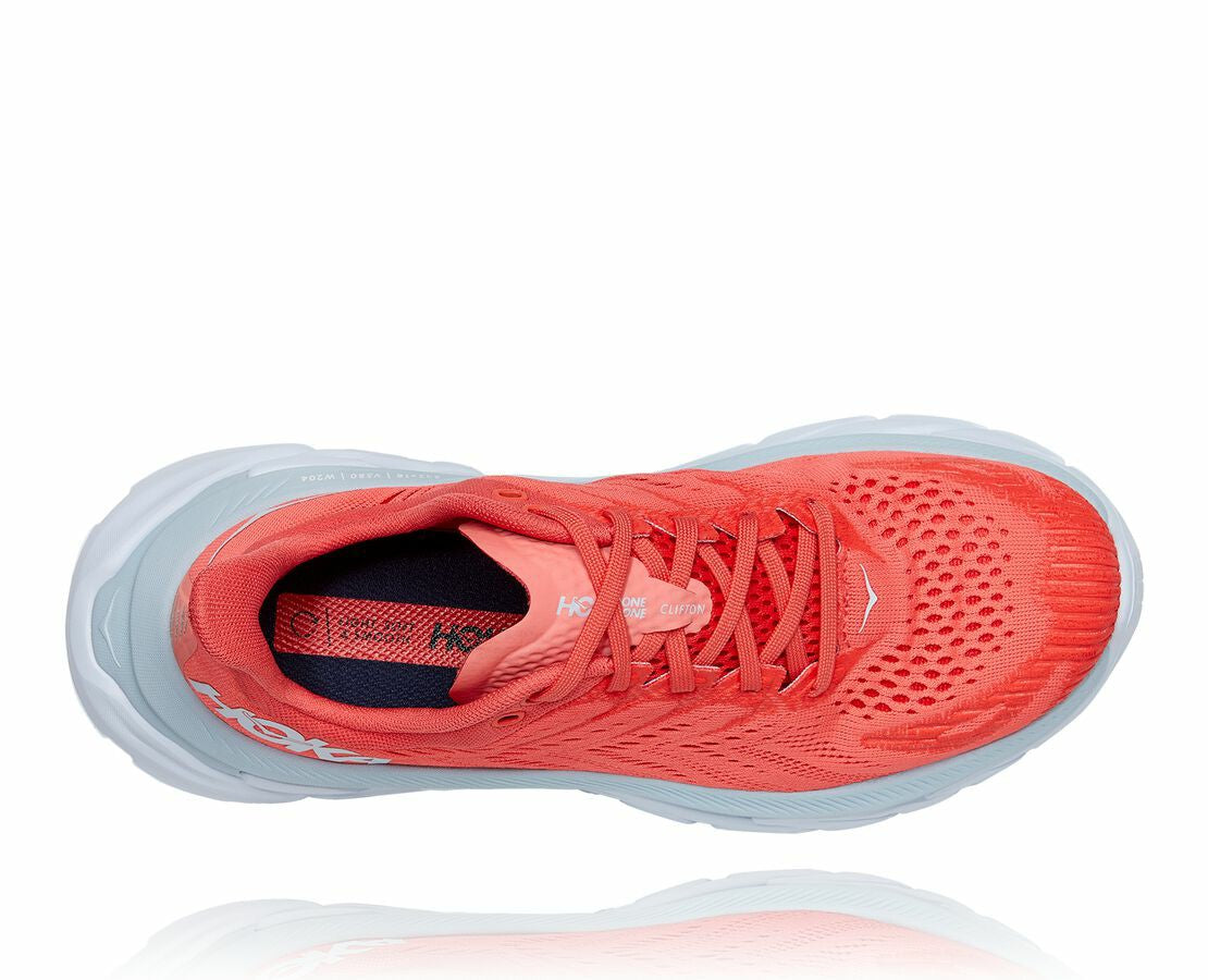 HOKA Hot Coral / White - Women's Clifton Edge