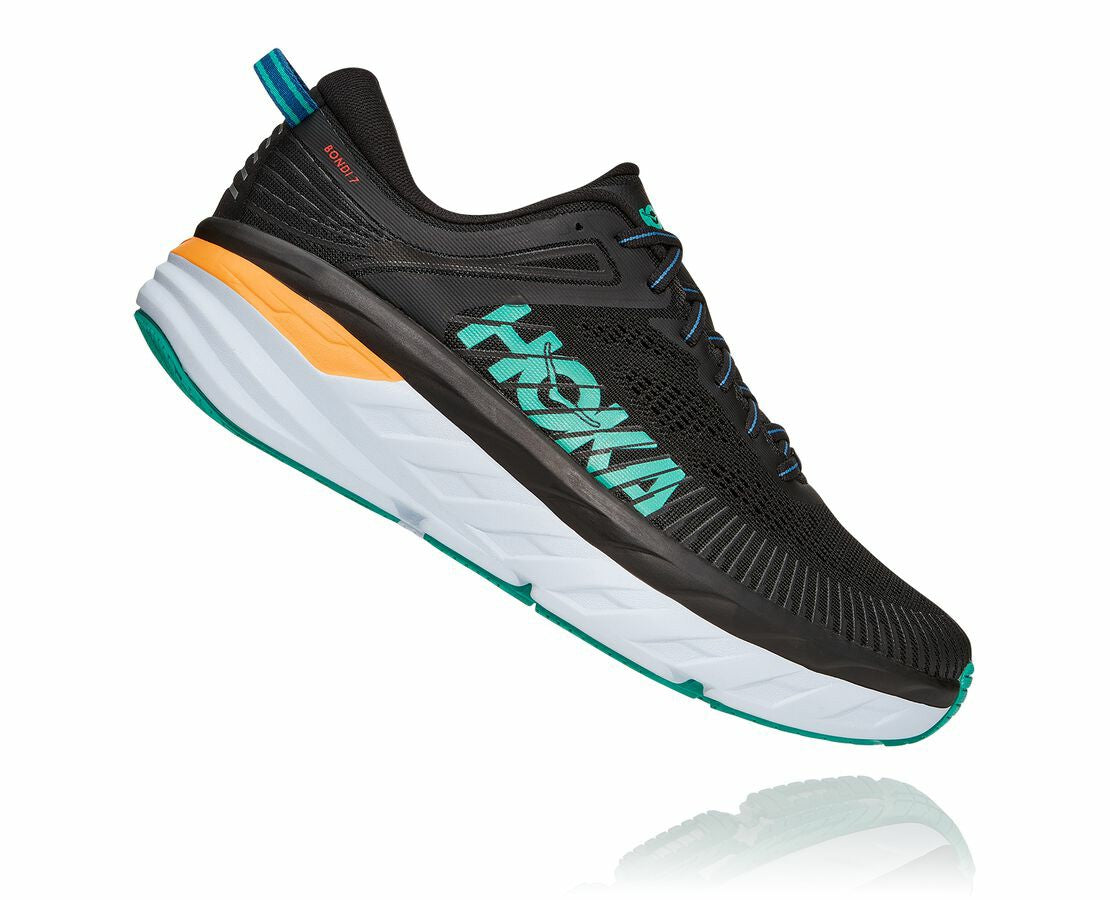 HOKA Black / Atlantis - Men's Bondi 7