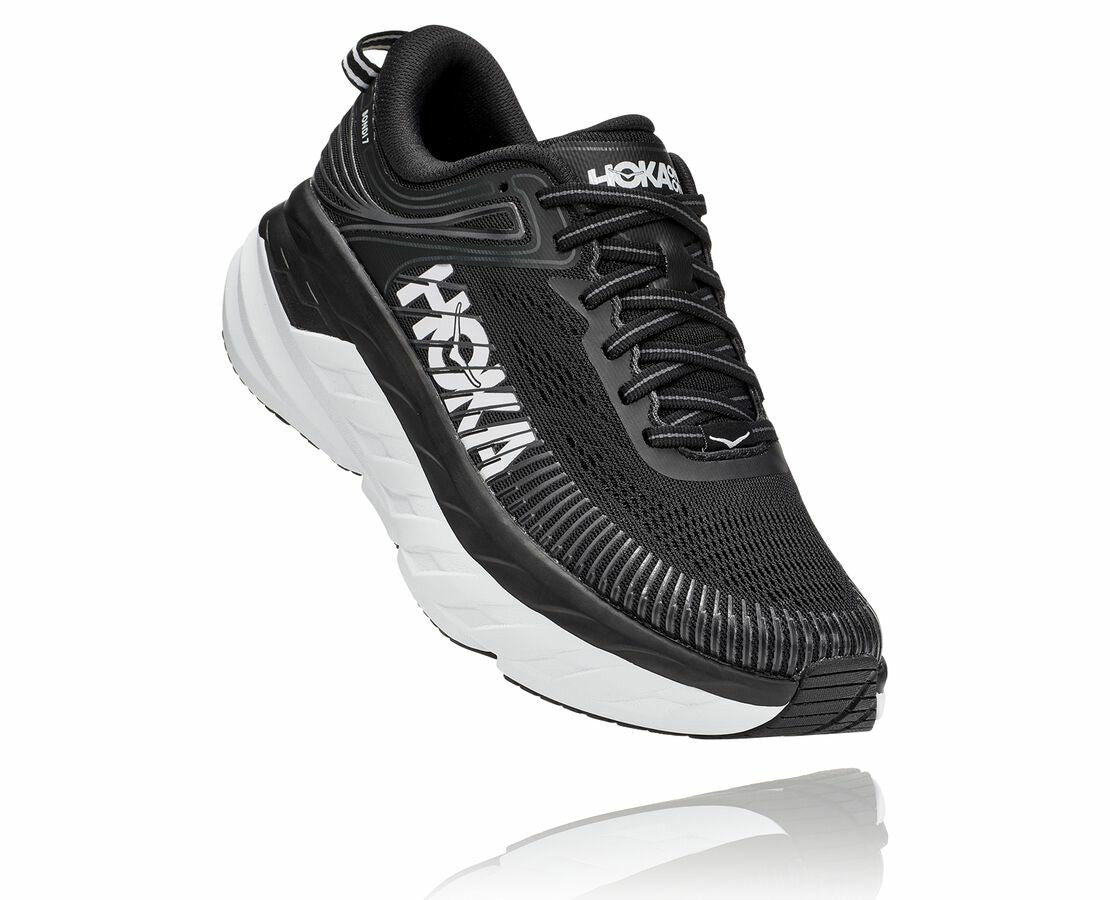 HOKA Black / White - Men's Bondi 7