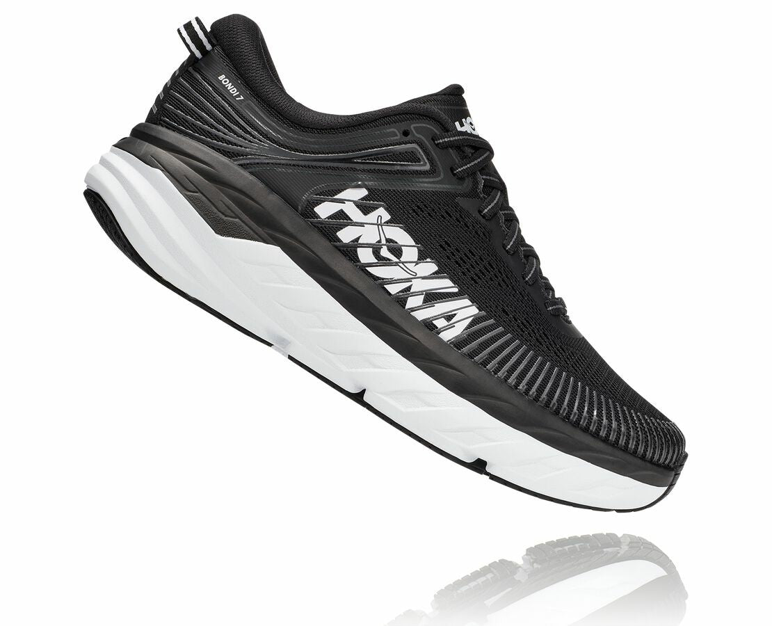 HOKA Black / White - Men's Bondi 7