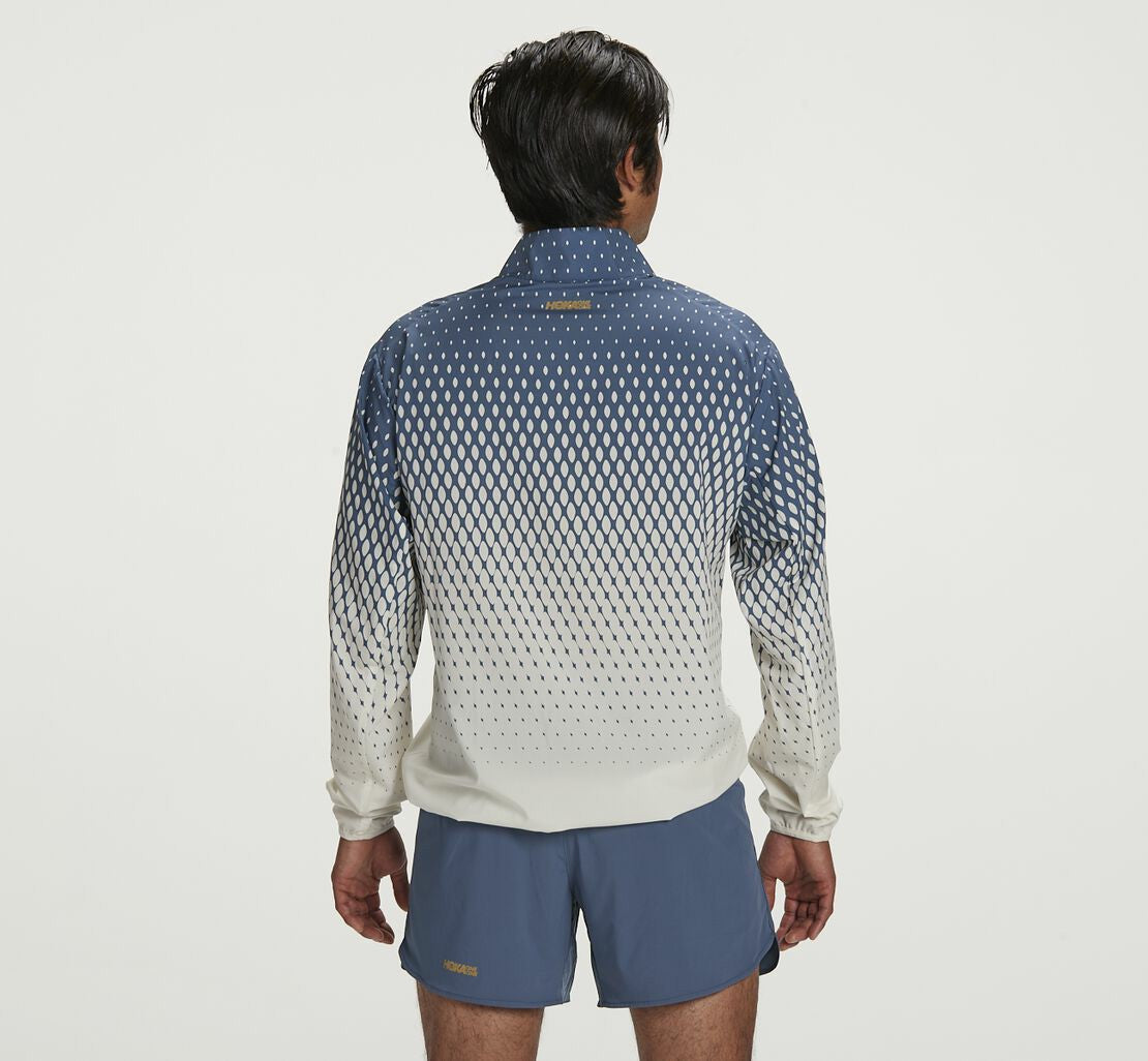 HOKA Tofu / Vintage Indigo - Men's Wind-Resistant Jacket