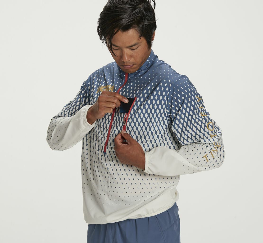 HOKA Tofu / Vintage Indigo - Men's Wind-Resistant Jacket