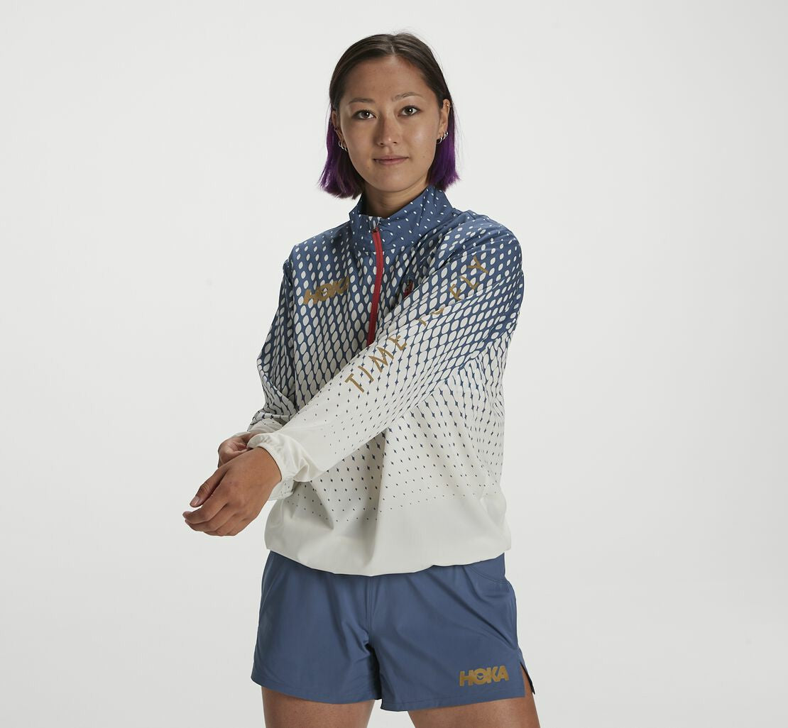 HOKA Tofu / Vintage Indigo - Women's Wind-Resistant Jacket