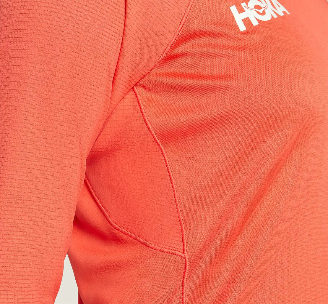 HOKA Hot Coral - Women's Performance 3/4 Sleeve