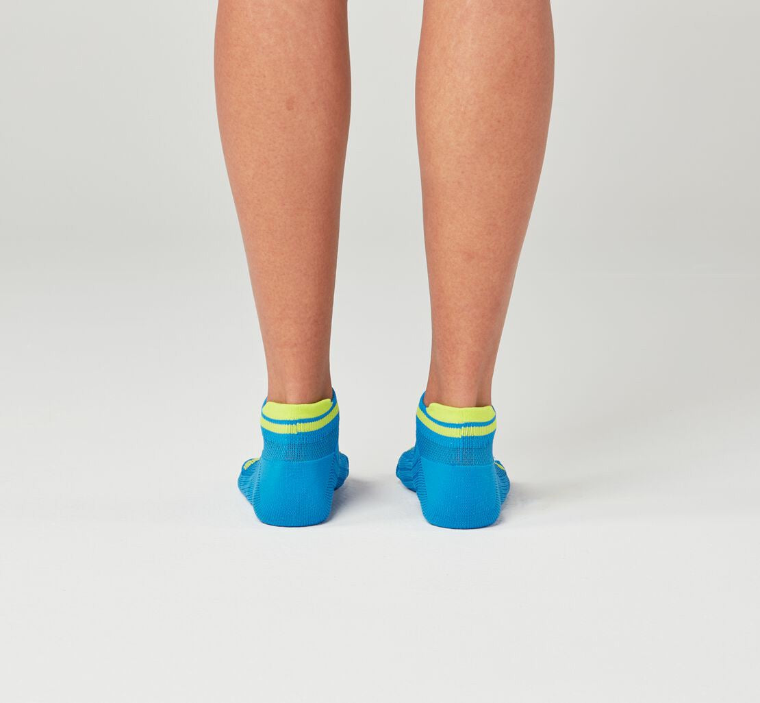 HOKA Diva Blue / Citrus - All Gender Performance No-Show Sock