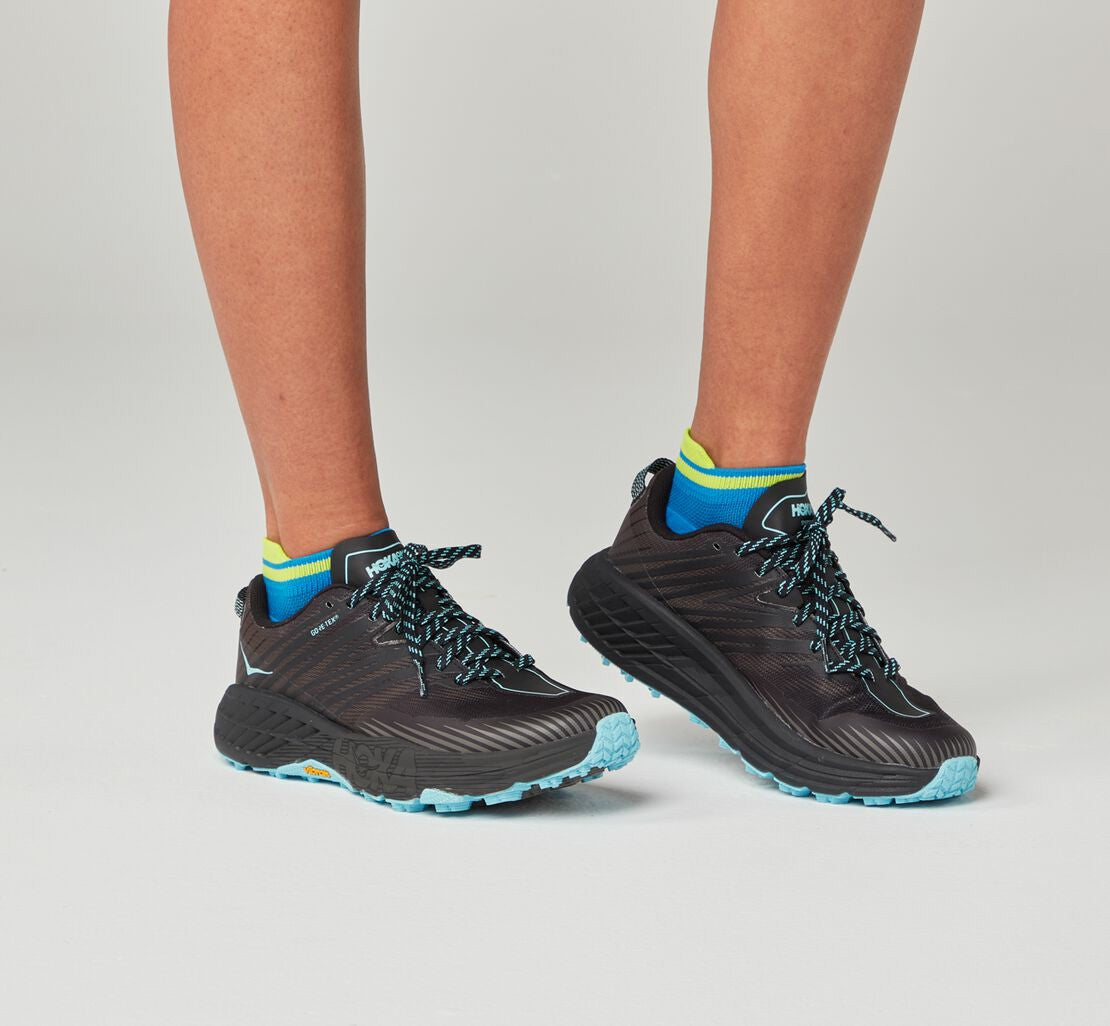 HOKA Diva Blue / Citrus - All Gender Performance No-Show Sock