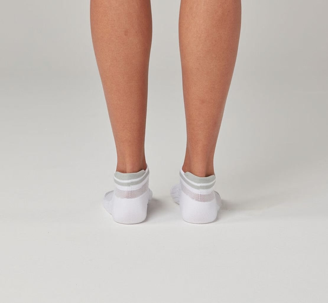 HOKA White - All Gender Performance No-Show Sock