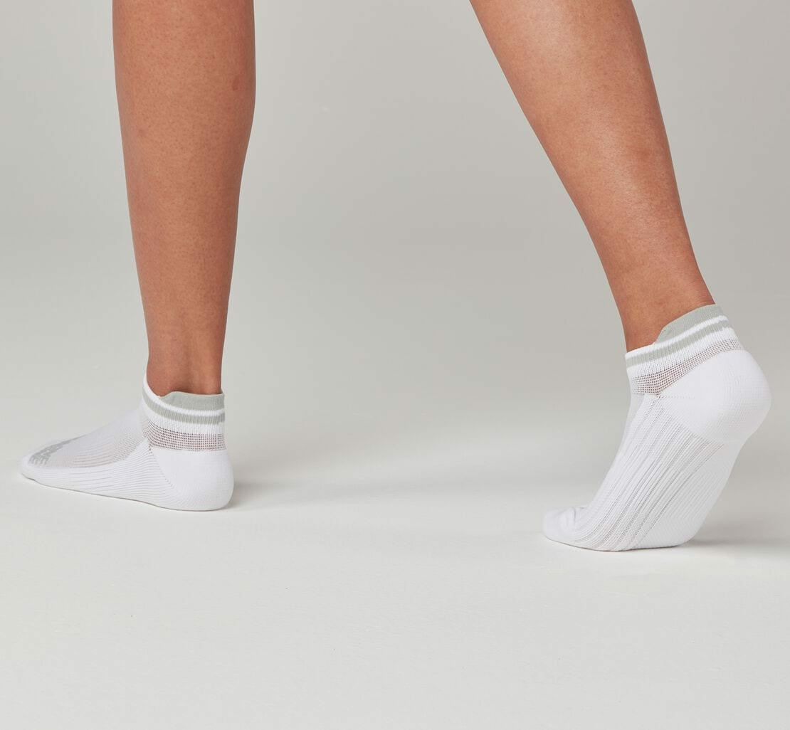 HOKA White - All Gender Performance No-Show Sock