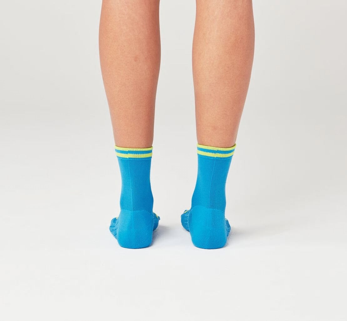 HOKA Diva Blue / Citrus - All Gender Performance Crew Sock