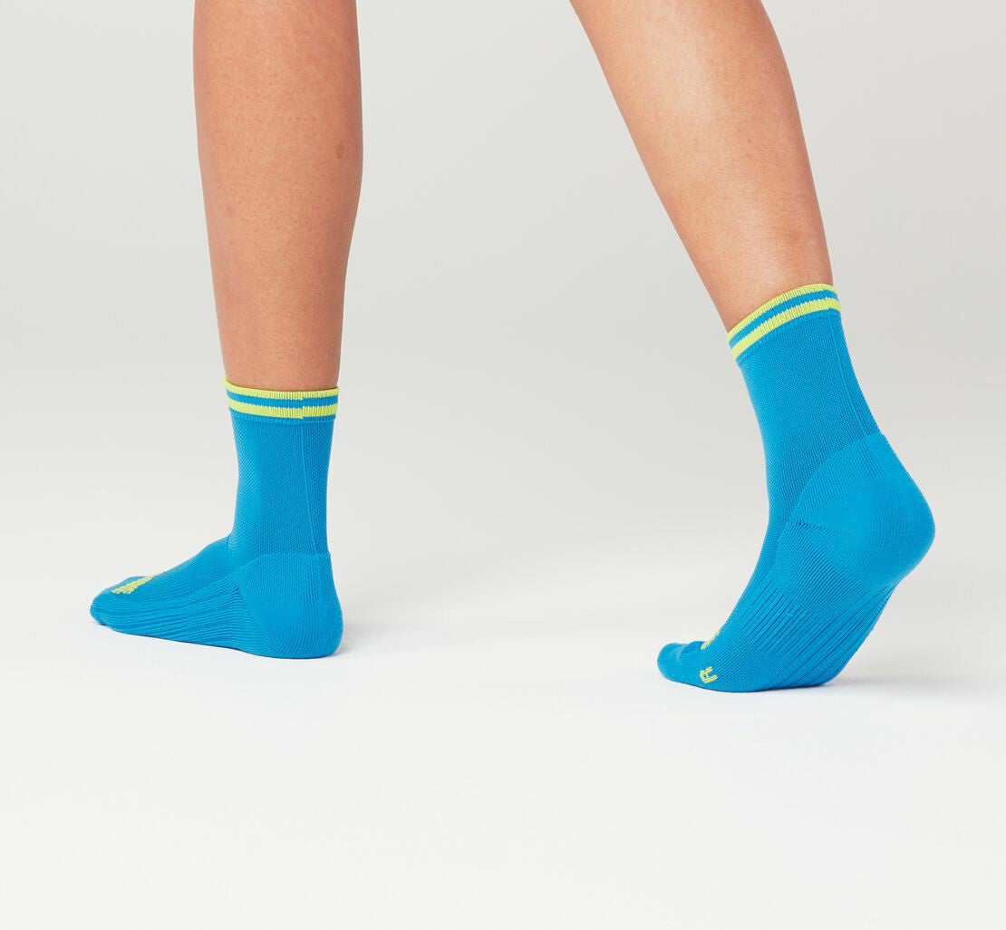 HOKA Diva Blue / Citrus - All Gender Performance Crew Sock