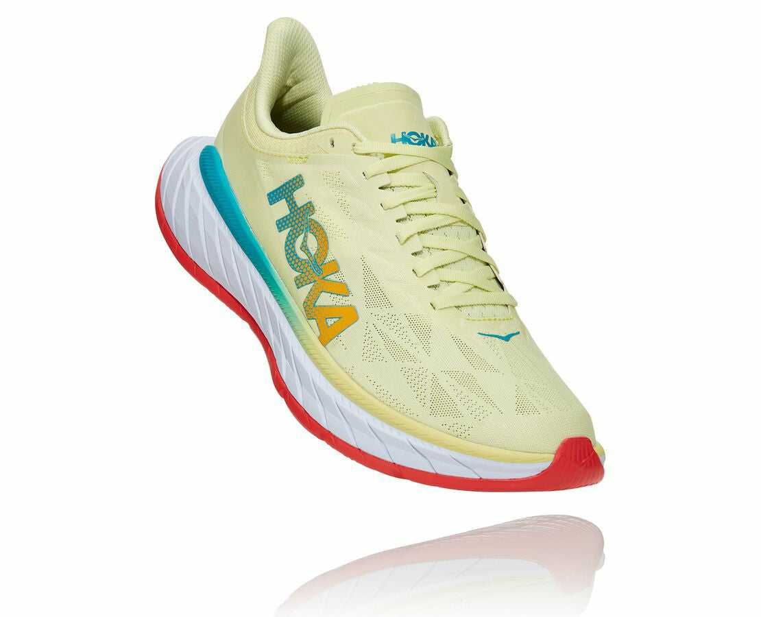 HOKA Luminary Green / Hot Coral - Men's Carbon X 2