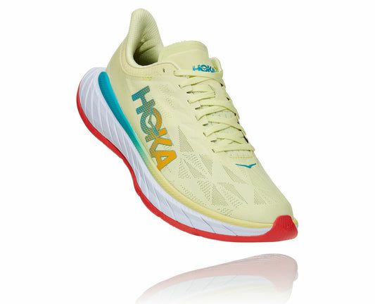HOKA Luminary Green / Hot Coral - Men's Carbon X 2