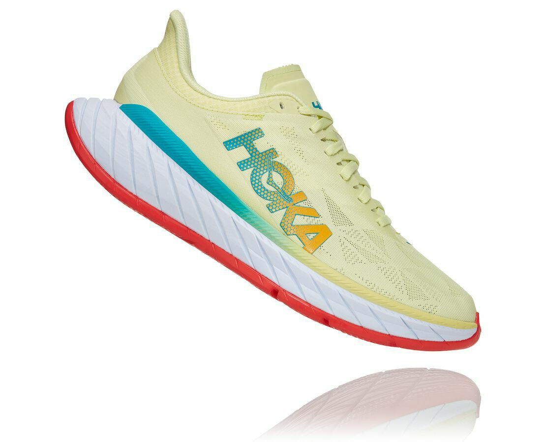 HOKA Luminary Green / Hot Coral - Men's Carbon X 2