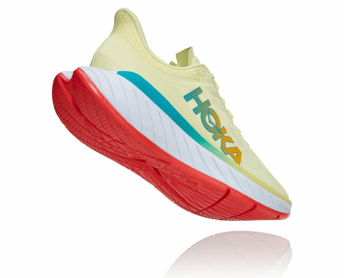 HOKA Luminary Green / Hot Coral - Men's Carbon X 2