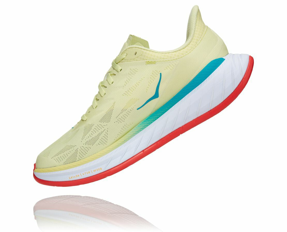 HOKA Luminary Green / Hot Coral - Men's Carbon X 2