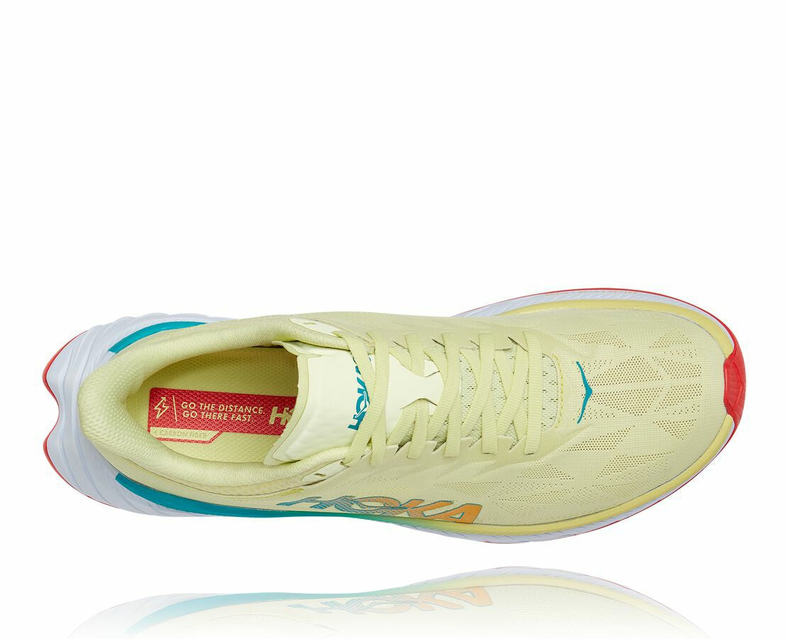 HOKA Luminary Green / Hot Coral - Men's Carbon X 2