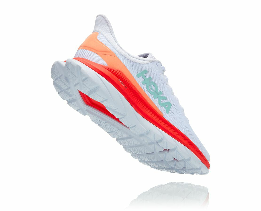 HOKA White / Fiesta - Women's Mach 4