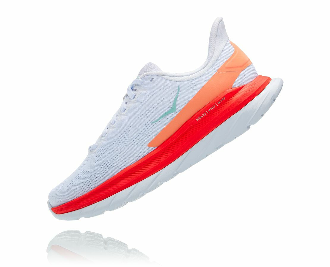 HOKA White / Fiesta - Women's Mach 4