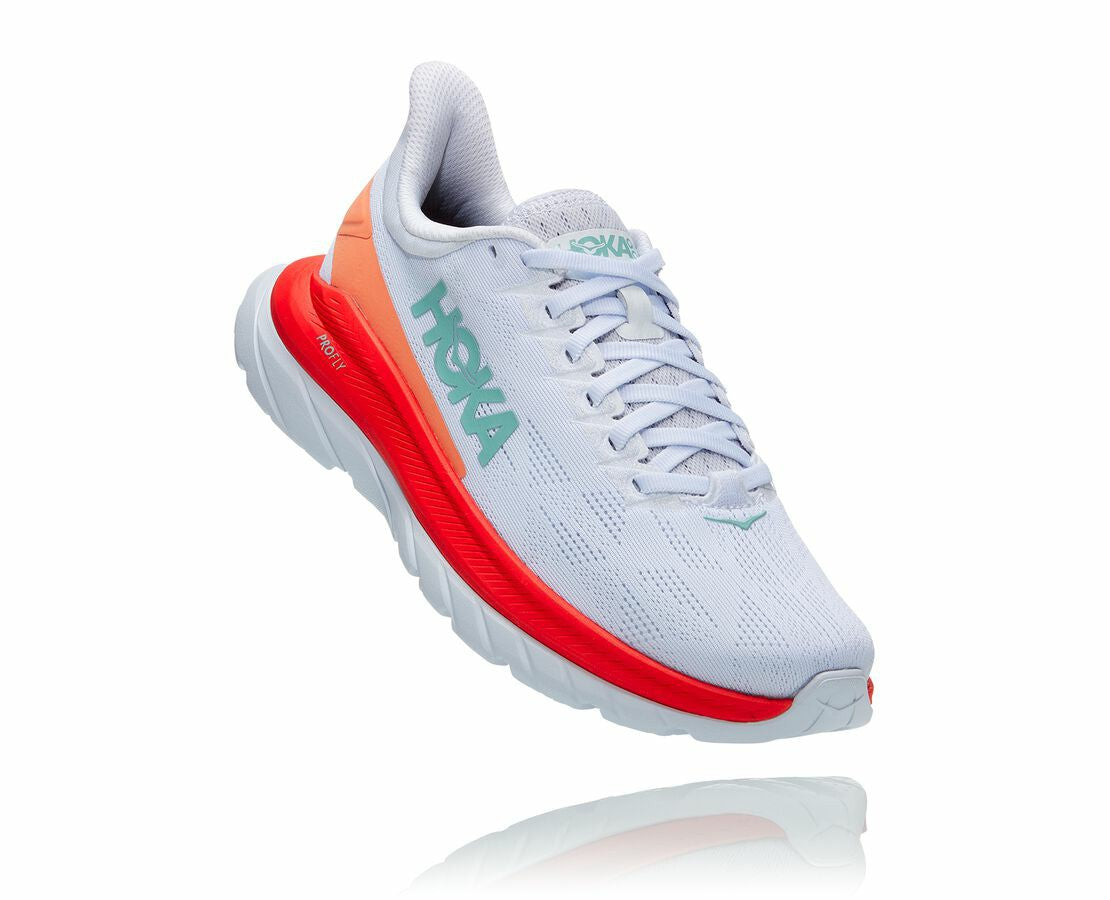 HOKA White / Fiesta - Women's Mach 4