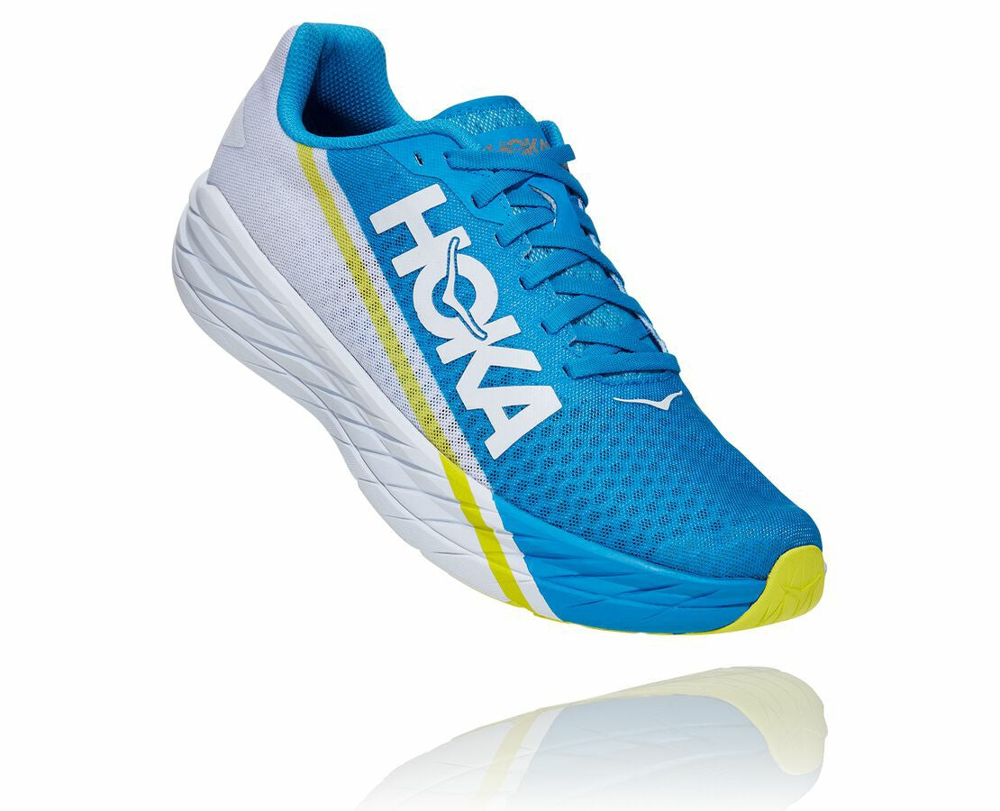 HOKA White / Diva Blue - All Gender Rocket X