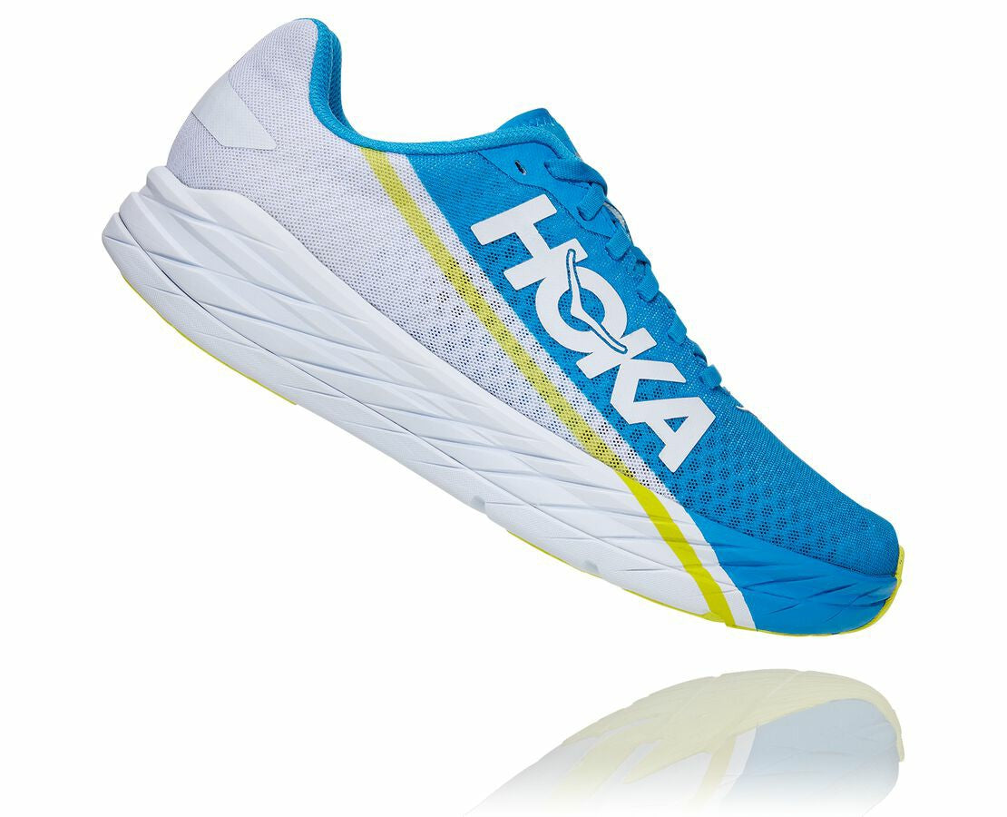 HOKA White / Diva Blue - All Gender Rocket X