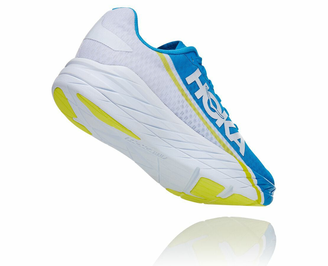 HOKA White / Diva Blue - All Gender Rocket X