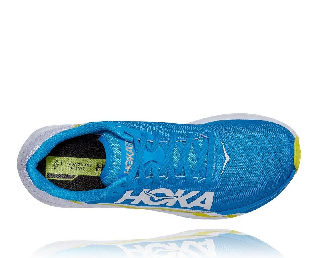 HOKA White / Diva Blue - All Gender Rocket X