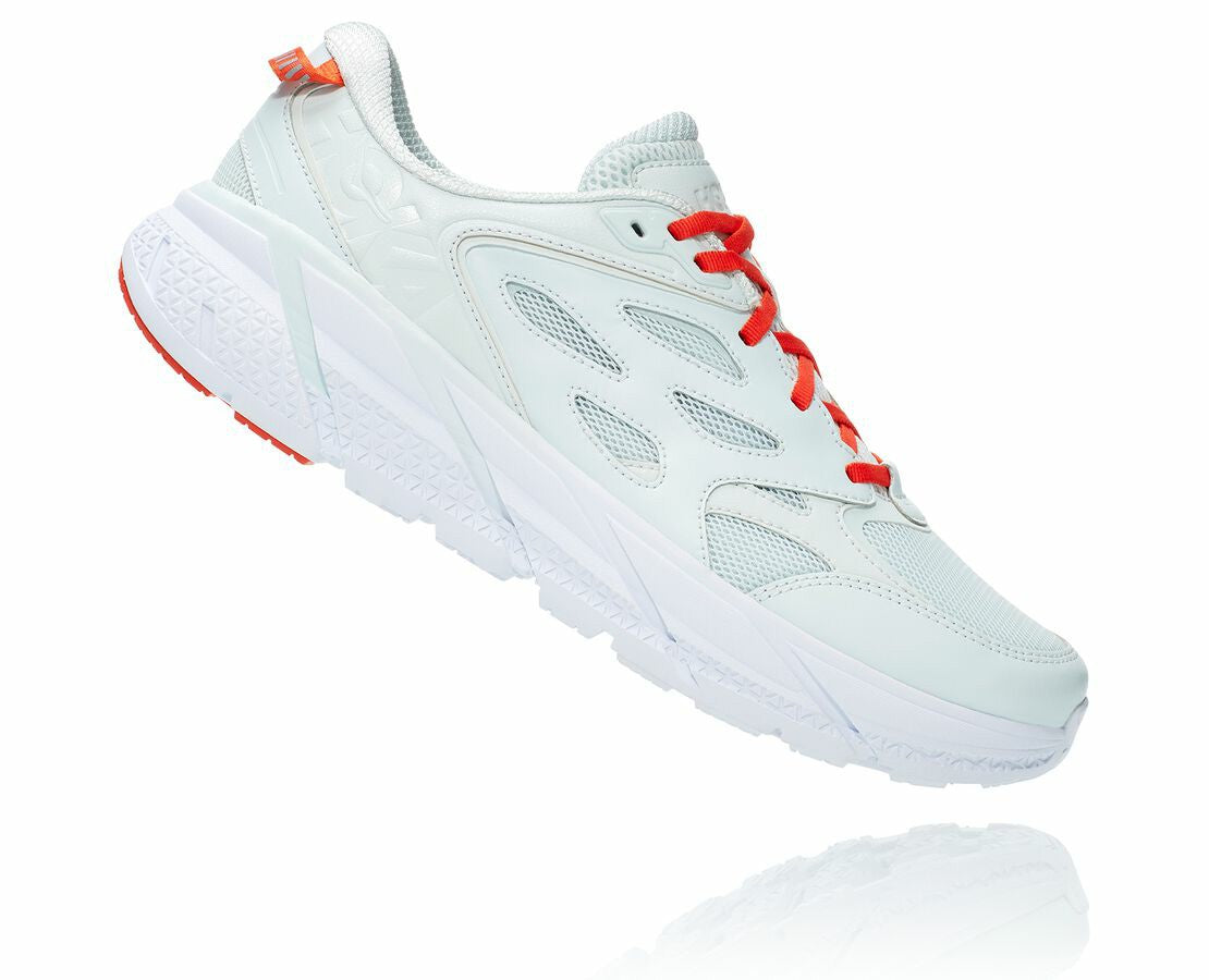 HOKA Wan Blue / Mandarin Red - All Gender Clifton L